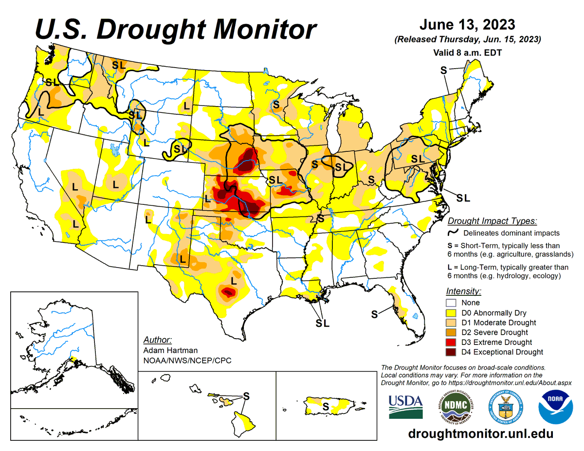 firefighter89's tweet photo. Let me tell you I have never hated a picture as I do today. I live in #ButlerCountyNE right in the heart of that dark red! We need rain, not only for the crops & pastures but our mental health. https://t.co/2zq3OSFlC8