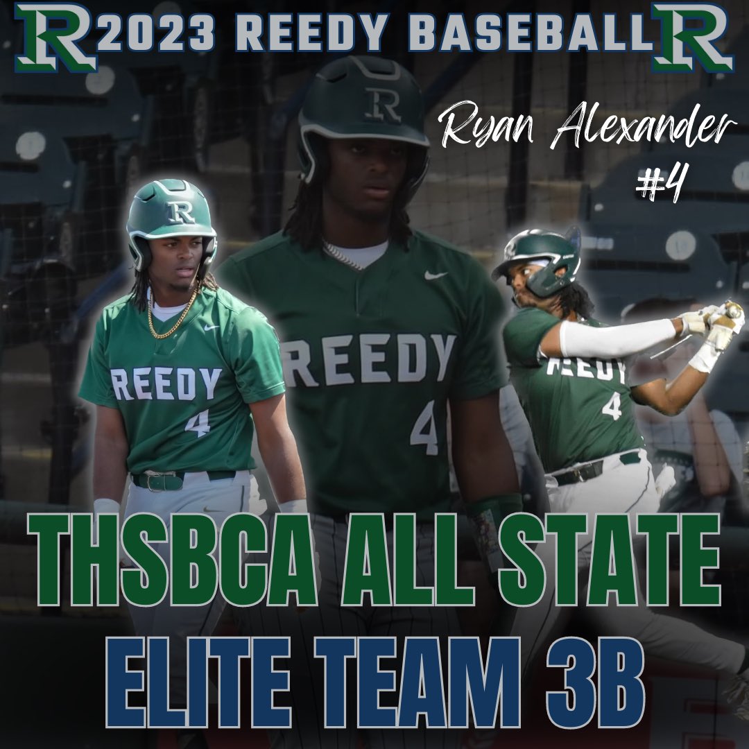 🙌POST-SEASON AWARDS🙌

Congratulations to SR Ryan Alexander for being a member of the All-State Team!

Ryan hit .414 on the year with an OPS of 1.129, 34 runs, 35 RBI, and stole 30 bases!

THSBCA Elite Team 3B

#OneTrackMind #STS
#RHSRoar #TakePrideInThePride