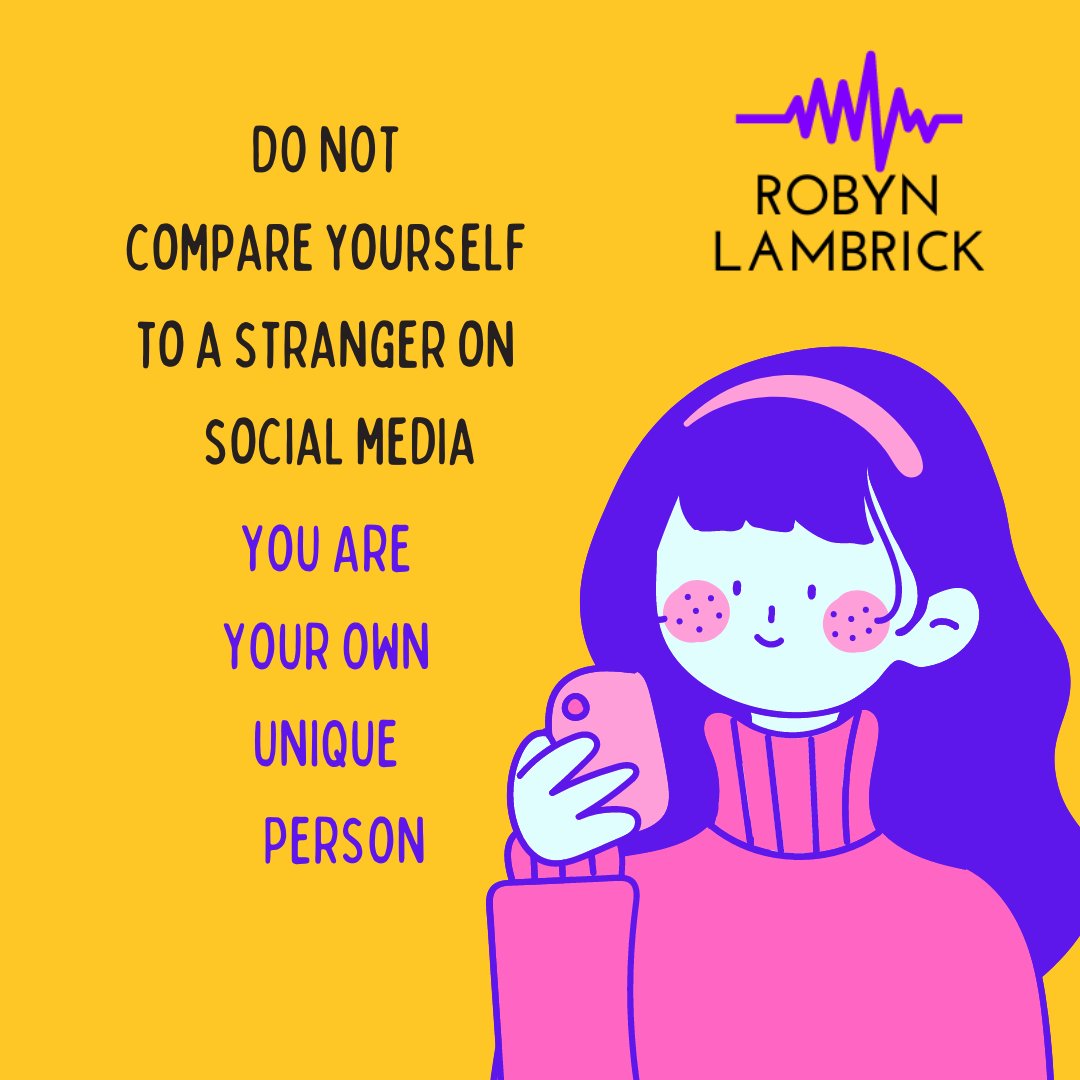 Do not compare yourself to a stranger on social media. You are your own unique person - celebrate it.  
@wordonthestreetmediamarketing 

#wordonthestreetmedia #uniqueness #celebrateyourself #celebrateit #celebrateyourself #uniquelyyou