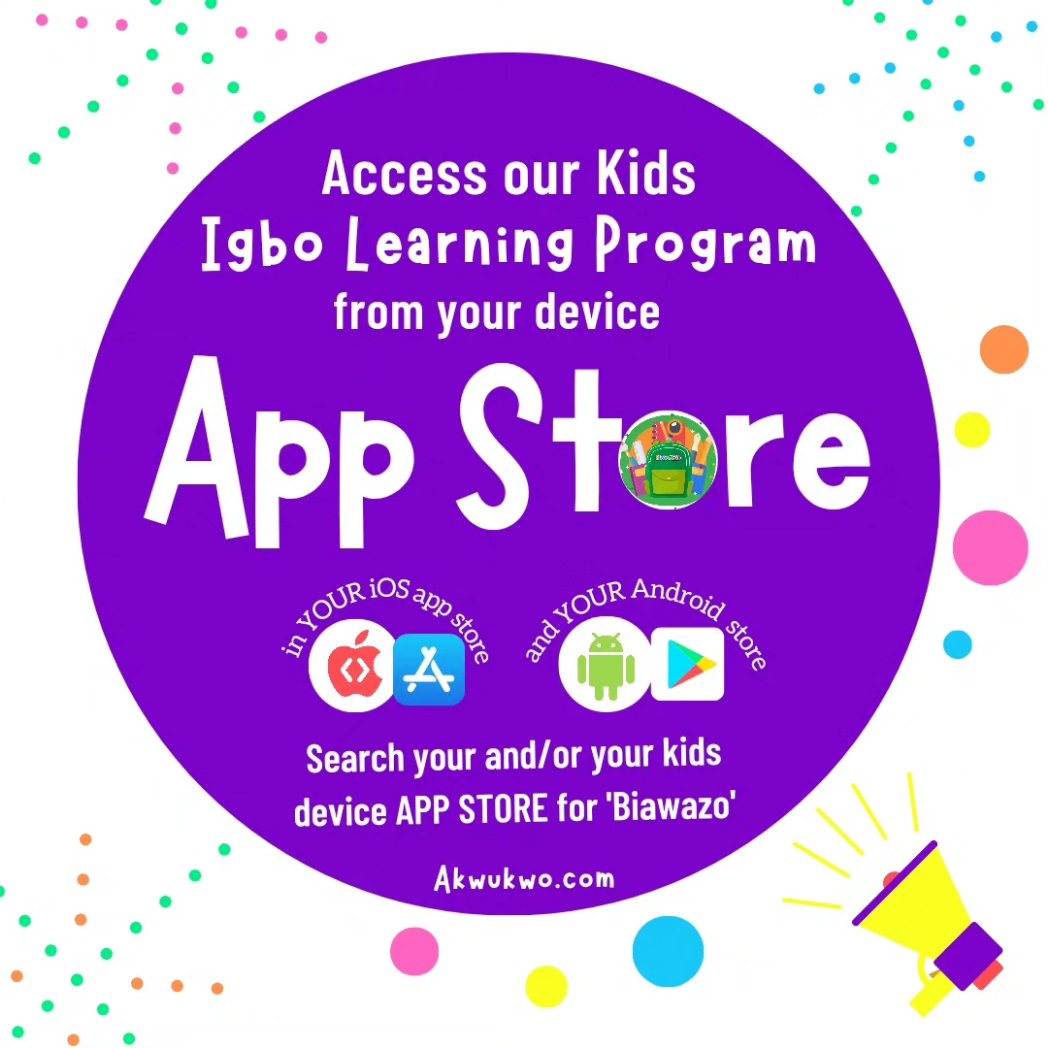 AkwukwoLLC's tweet photo. Ozi Ọma (great news) our Virtual Igbo Learning Program app is fully updated to reflect the DAILY 5-Minute clickable calendar function.

Search for 'Biawazo' in your device App Store o

If you already have the app, please update it 😊🙏🏽

https://t.co/EQ54aCXuAT https://t.co/Jx37QlwvRt