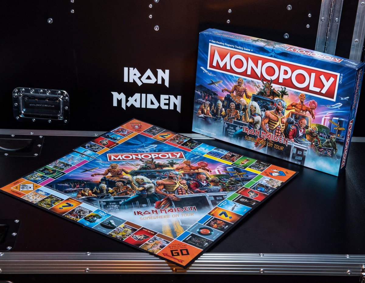 North America! You can now get your hands on the new Monopoly: Iron Maiden Somewhere on Tour!

Experience the highs and lows of touring life with an epic Maiden-ized board, player tokens and cards. All the fun of being on the road, with none of the jetlag.

Grab it today -…