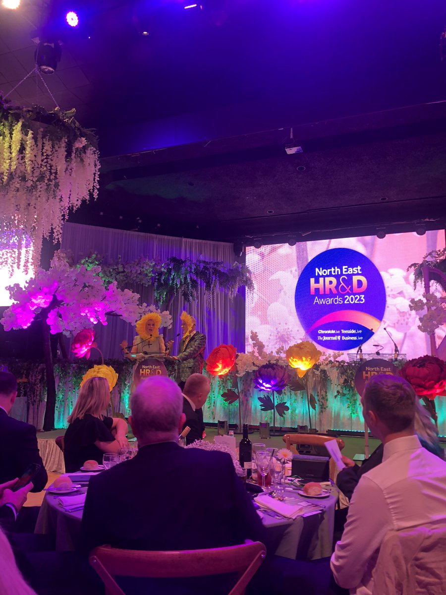 The presenting legends that are <a href="/alfiejoey/">alfie joey</a> <a href="/RealKirstOBrien/">Kirsten O'Brien</a> totally getting behind the ‘talent in bloom’ theme of the evening. Here’s to a fabulous Awards #NEHRDAwards #HR #learning #recruitment #OD