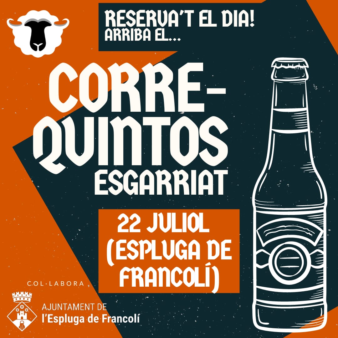 Ovelles2020's tweet photo. Hola a tothom! Us pensàveu que ens havíem oblidat de vosaltres???? És clar que no!! Us volem comunicar que ja us podeu reservar el dia 22 de Juliol que la fotrem grossa amb el correquintos d'enguany 🍻🍻🍻!!

Salut!! https://t.co/kDYIFDzto7