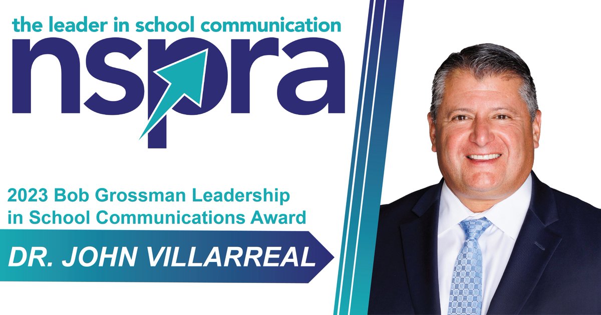 Our fearless leader, Superintendent Dr. John Villarreal is the recipient of <a href="/NSPRA/">NSPRA</a> 2023 Bob Grossman Leadership in School Communications Award. Read about the initiatives Dr. V has implemented to build meaningful relationships with our school community.
tinyurl.com/2p9ykww5