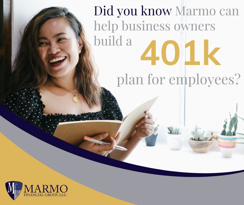 MarmoFinancial's tweet photo. Hey business owners, let's talk about the perks of offering a 401(k) plan. By providing this retirement savings option, you demonstrate your commitment to your employees' financial well-being, fostering a positive company culture and increasing employee satisfaction.

#401k https://t.co/PfpIcQA4fT