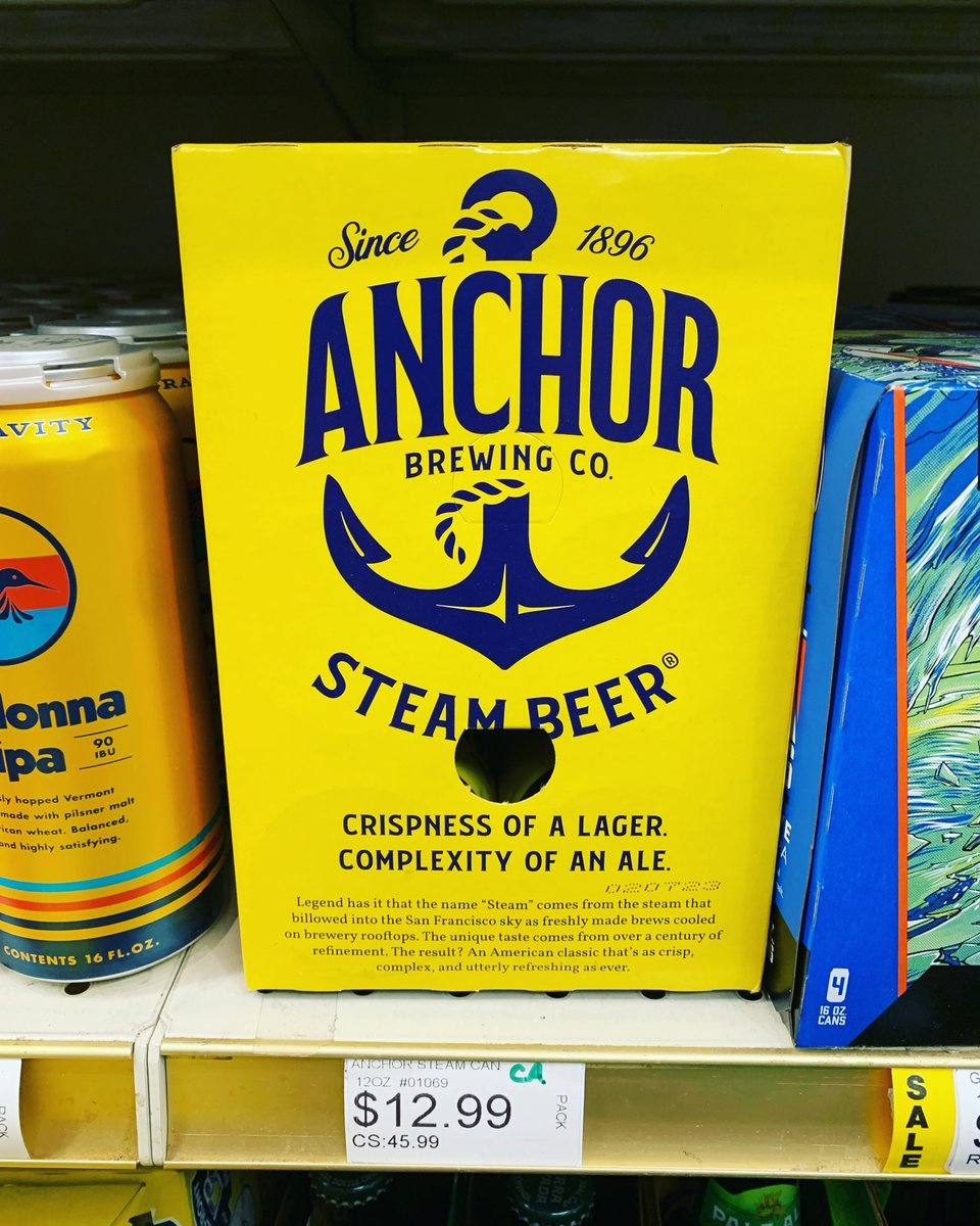 theresamccu's tweet photo. Picked this up at @CalvertWoodley today and while walking home a passing UPS driver tapped his horn and yelled, "One of my favorite #beers!" I told him he better pick some up quick and he replied, "I'm glad I ran into you, I'll go stock up!" #beerhistory #steambeer #dcbeer #bye https://t.co/3otjuC3Doh