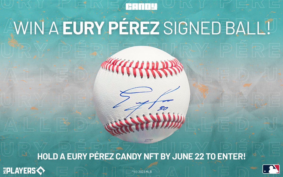 🚨EURY PÉREZ GIVEAWAY🚨

The kid's 4-1 with a 1.80 ERA since making his MLB debut, so who wants a <a href="/eury_perez9/">Eury Perez</a> SIGNED BALL?! ✍️

Just own Eury's 💎 2022 Uncut Diamonds ICON (any rarity) or 🎥 2023 Play of the Week by June 22!

The more you own the more entries you get!