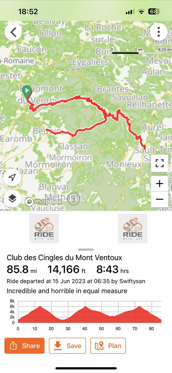 peteswiftysan's tweet photo. Done ✅ #clubdescingles #MtVentoux thanks you @CureParkinsonsT @MarmotTours for your support… and to @simbland for inviting me! 💪🏻 https://t.co/Q3XQQJ8lRn