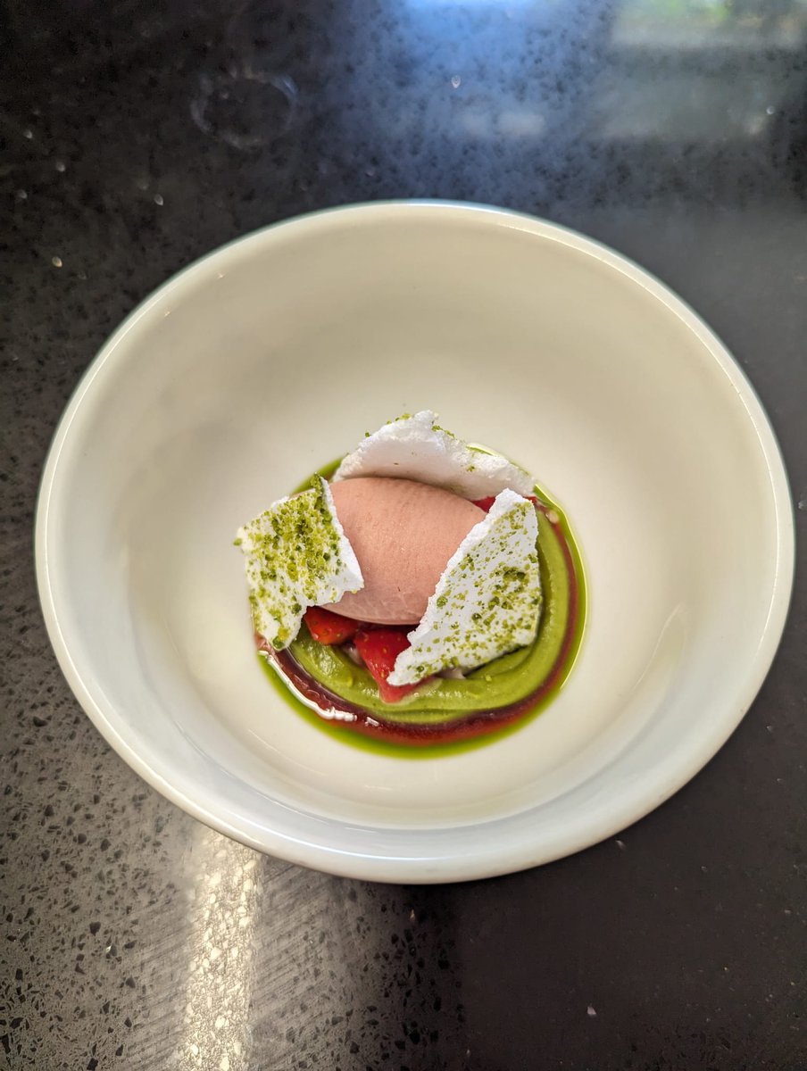 Today in the kitchen. 🍓

Preparing Rutland Water Strawberries to make this Pistachio, Strawberry, Sweet Woodruff and Meringue dessert.