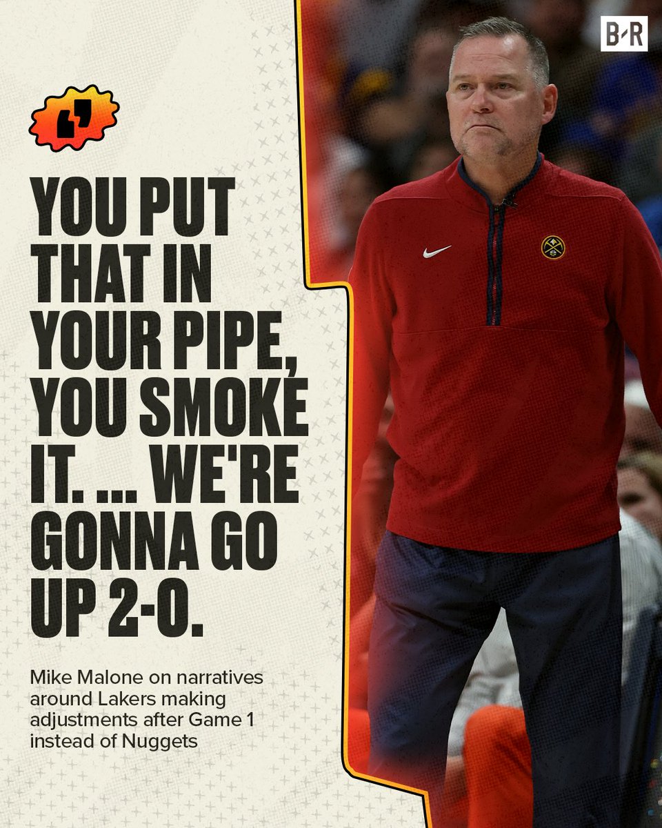 Mike Malone's shirt at the Nuggets championship parade 😅

Bringing back his quote from the Lakers series 👀

(via <a href="/nuggets/">Denver Nuggets</a>)
