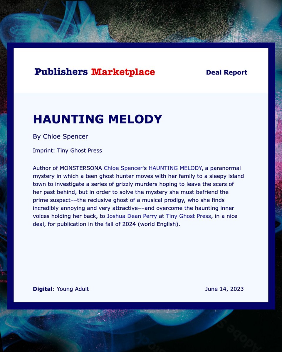 tinyghostpress's tweet image. 👻👻👻BOOK DEAL ANNOUNCEMENT!👻👻👻
I am so thrilled to announced that we are pairing up with Monstersona author @heyitschloespencer once more to bring you her follow up Haunting Melody, a sapphic YA paranormal mystery!