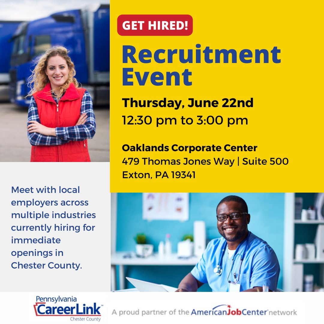Don't miss out! Our next #RecruitmentEvent is Thursday, 6/22! Whether you're a seasoned professional or just starting out, take advantage of this opportunity to network and meet with employers across industries. #Hiring

Register ⬇️ forms.office.com/Pages/Response…