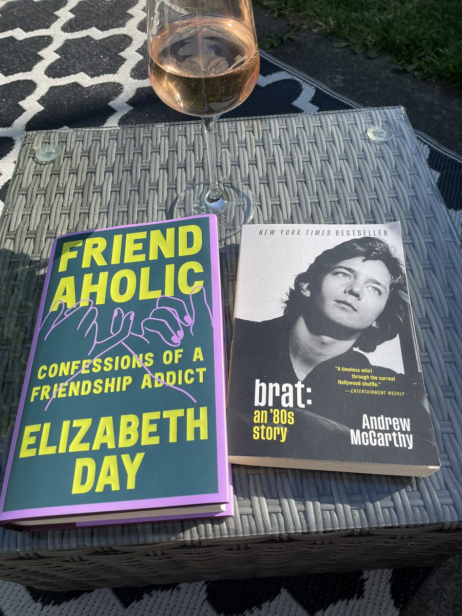 I like to think you’ll appreciate the company you’ve recently shared in my reading joys @elizabday. I loved Friendaholic even more than I loved learning why Blane’s prom hair was so bad at the end of Pretty In Pink.