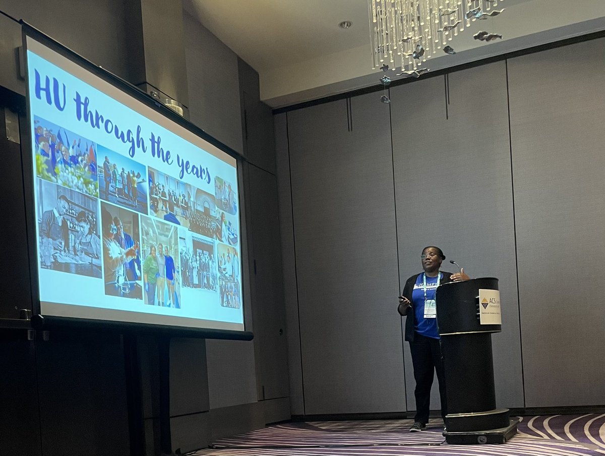 Wonderful to meet and hear from @toyinasojo about the #GreenChemistry education and research happening on the @_HamptonU campus. Honored to have them as a @beyondbenign #GCCommit signer and sharing their work with the community! #GCandE @ACSGCI