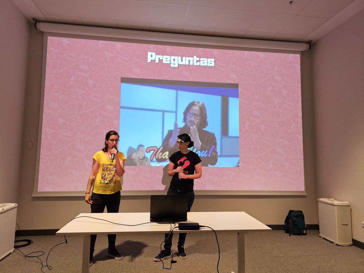 Nos hemos colado en la presentación de <a href="/ElenaImagineer/">Elena Blanes</a> y <a href="/Vayo_SB/">Violeta Sáez</a> de <a href="/StegaGames/">Stega - The Truth About Alice Woodcraft</a> de la comunidad de #unity3d 😋

#gamedevs #gamedev #gamedevelopment