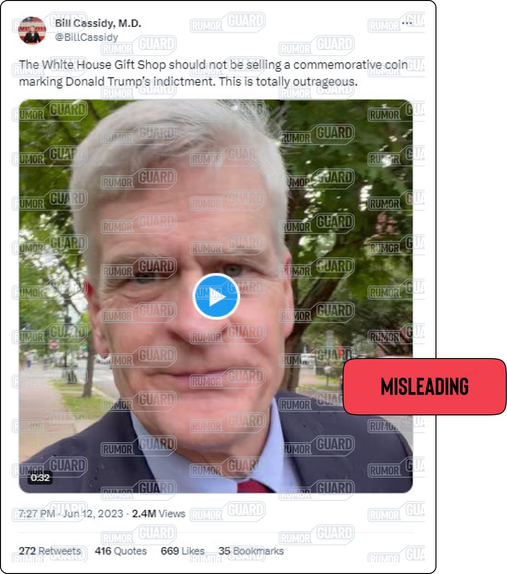 ❌ NOPE: The White House Gift Shop is not owned or operated by the United States government. It’s a private business that has sold a number of offbeat commemorative coins related to current events.

#RumorGuard post: bit.ly/giftShopWH