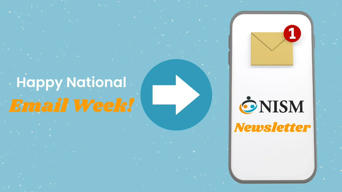 Happy #NationalEmailWeek! Have you subscribed to the NISM #newsletter? 💌  Your inbox will thank you!

Sign up here: bit.ly/3et9PkF