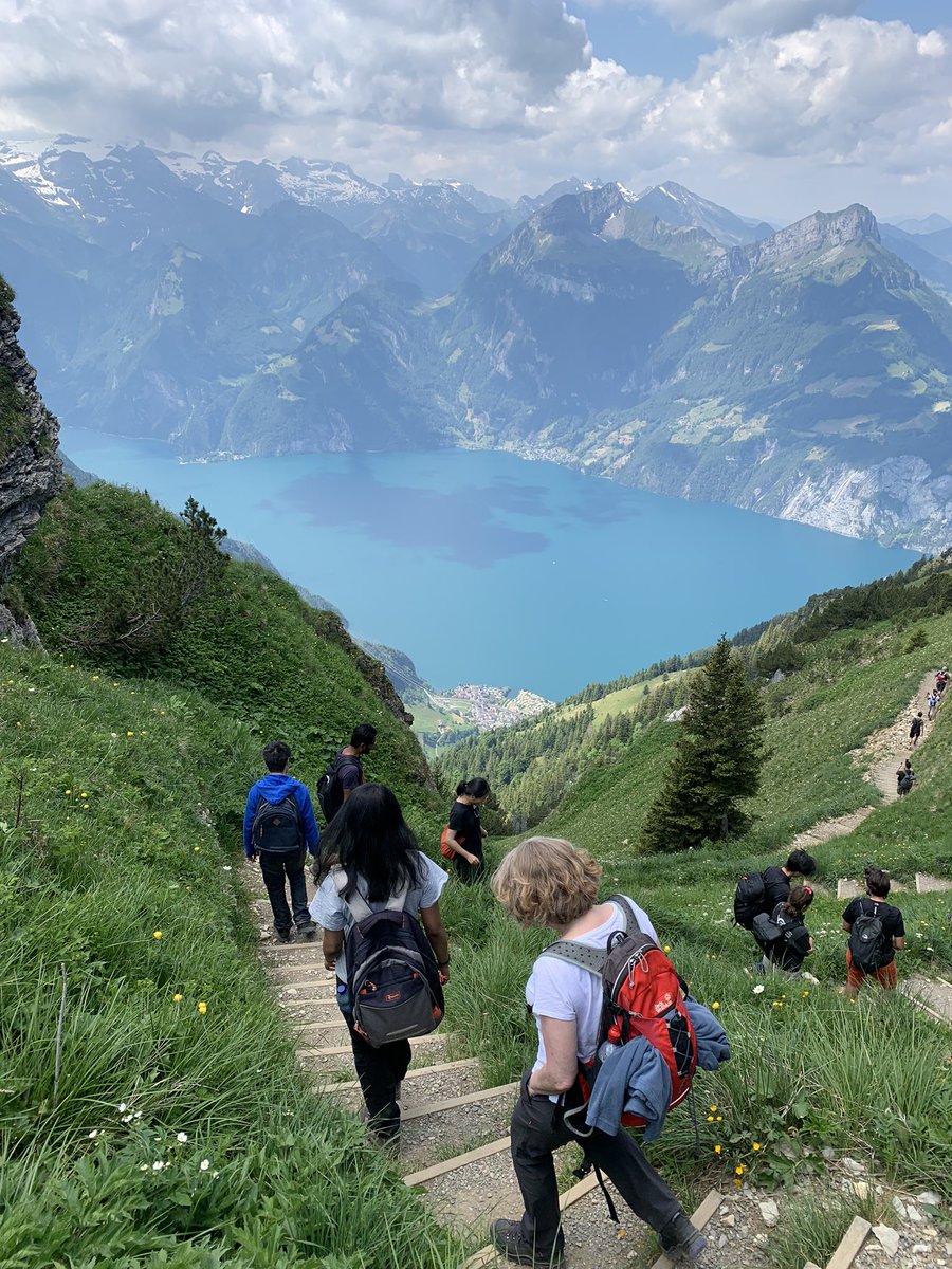 Fabulous hiking today with the Applied Crypto group from @CSatETH - yes, the water really is that blue!