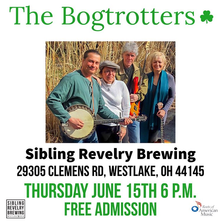 Join us for an amazing night of Celtic music by The Bogtrotters live at Sibling Revelry Brewing. 

6 P.M. Free Admission. 

#livemusic #brewery #irishmusic #celticmusic #westlake