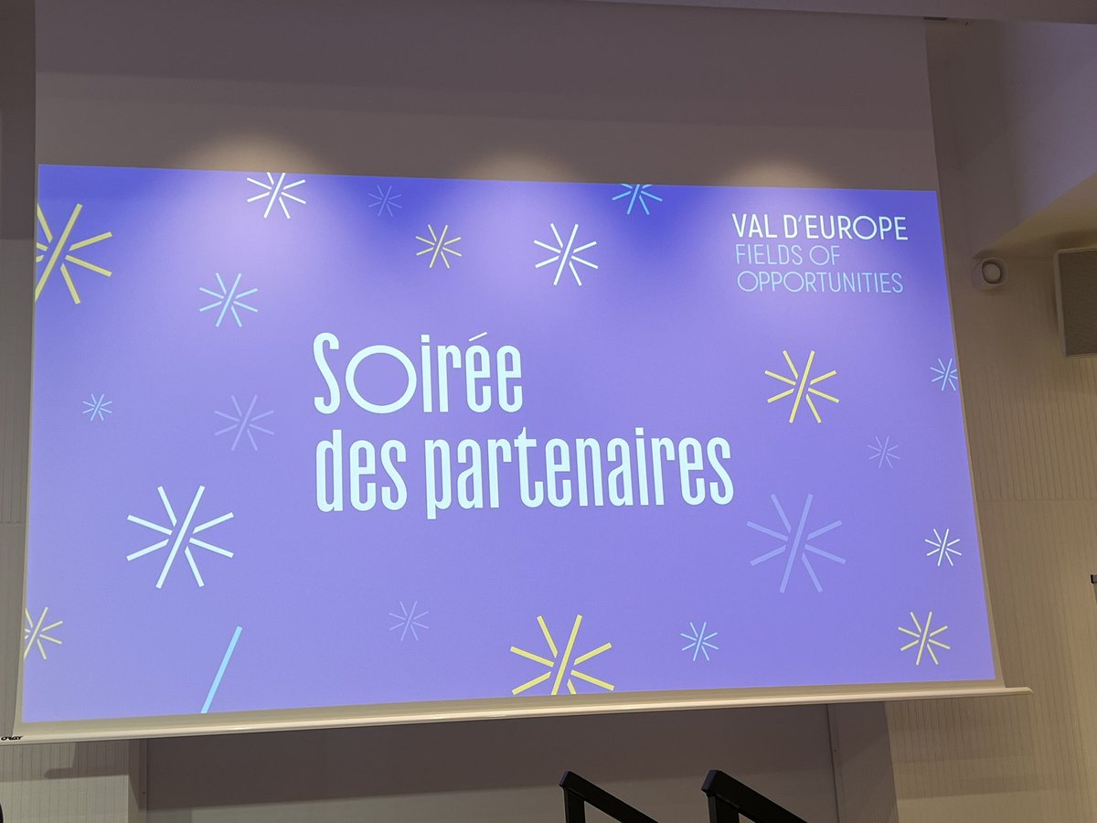 Soirée partenaires ! <a href="/ValdEuropeagglo/">Val d'Europe Agglomération</a>  <a href="/CA_BriePicardie/">Crédit Agricole Brie Picardie</a> 
#ValDEuropeFoo
