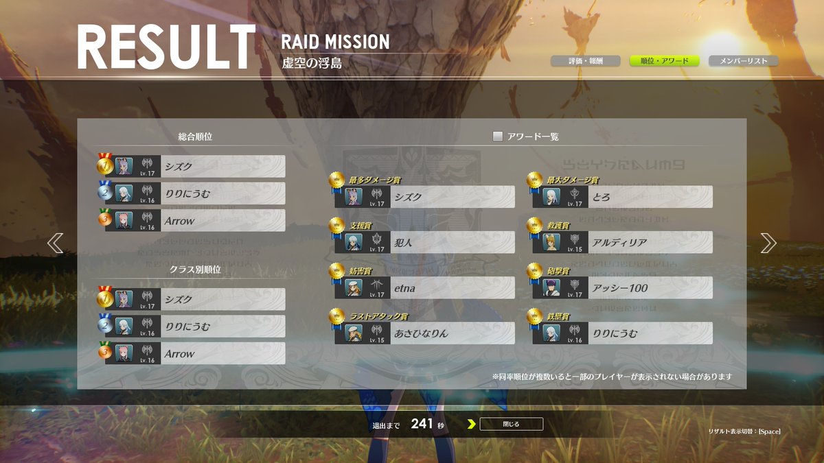 レイドバトル？総合２番になれてうれしかった！
鉄壁賞もげっと！
今日１５時間やってる！たのしい！