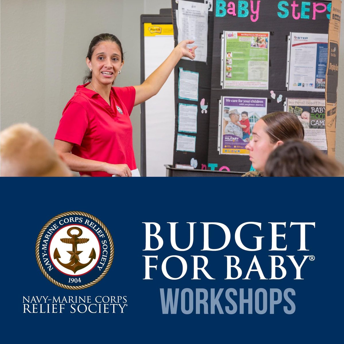 NMCRS helps Sea Service families through life's significant events, including a new baby! Our free Budget for Baby® workshop focuses on financial planning for the arrival of your little one.
Sign up today- tinyurl.com/budget4baby. 

#BudgetforBaby #MilitaryFamily #MilitarySpouse