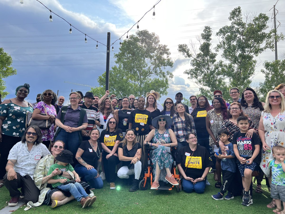JessieDanielson's tweet photo. A celebration for a big step forward for Direct Care Workers: our new law that creates the Direct Care Workforce Stabilization Board! Thanks to all the incredible workers who came to the Capitol to support this important effort! @HomeCareCO @SEIU105 @SEIU #coleg #copolitics https://t.co/fkd9QG55aP