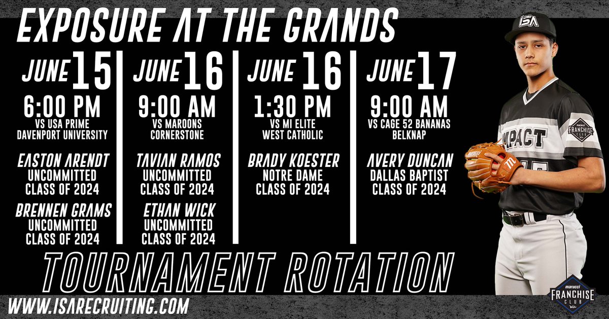 🚨17U ROYAL pitching rotation🚨

@ExposedatGrands

#ISAproud #MakeAnImpact #TournamentSeason #PitchingRotation #Baseball