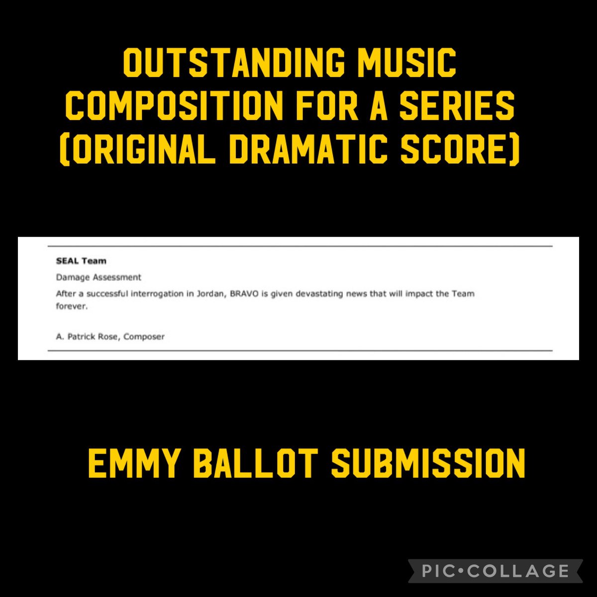 Emmy ballot submissions are happening. These are not nominations. Final nominations will be in July I believe. #SEALteam , #davidboreanaz , Chris Chulak, &amp; <a href="/APatrickRose/">A. Patrick Rose</a> are among the ballot submissions. Hoping to see them actually be nominated for an Emmy!🤞<a href="/SEALTeam_pplus/">SEAL Team</a>