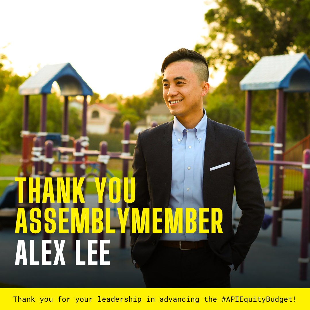 Thank you @alex_lee for your leadership in advocating for additional funding for the #APIEquityBudget! Your commitment to advancing the needs of our AAPI community in California is greatly appreciated! #CALeg