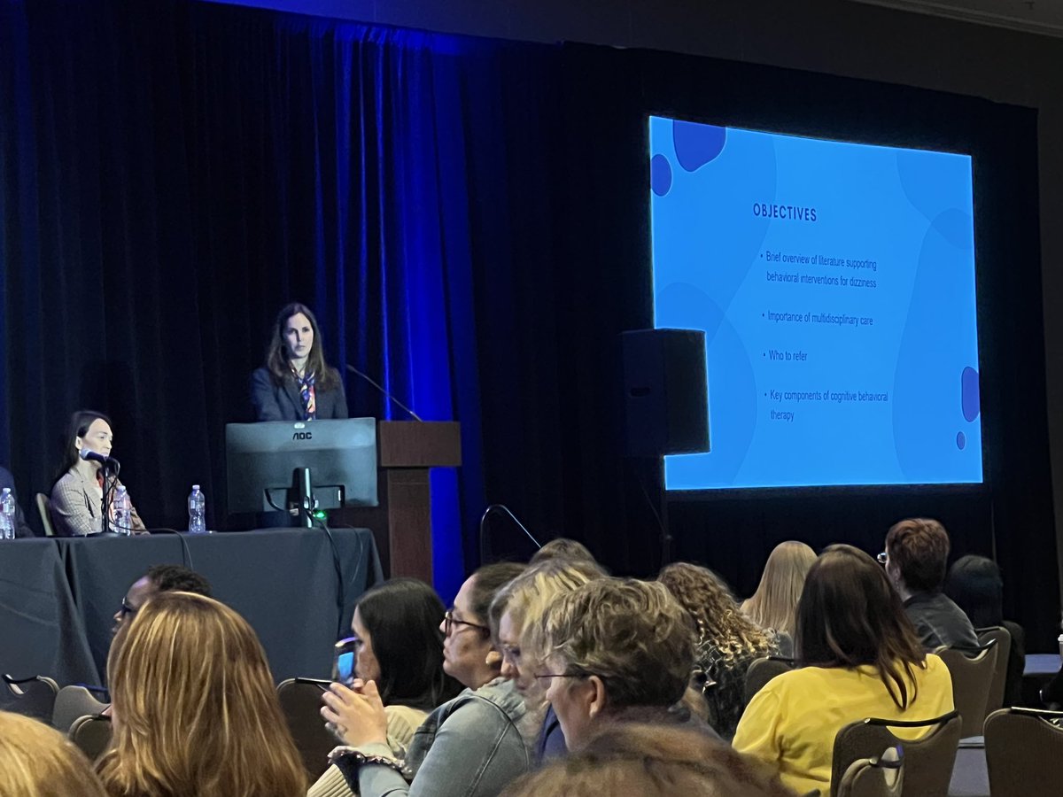 Learning from @AmyGrinberg during #AHSAM about best practices in caring for #dizziness #vertigo among those living with #headache #migraine and the importance of #psychology #CBT #healthpsychology #pain