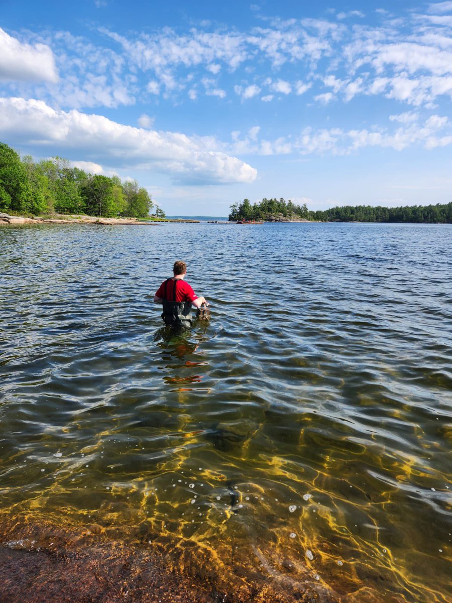 DavidHuyben's tweet photo. The Huyben Lab and Miranda from the @OntAquaResearch visited a fish farm in Parry Sound, Ontario. We sampled rainbow trout and sediment for microbiome composition. Thanks to @ColeMunroFoods and Kana, who is the manager and @uofg alumni, for the great visit. https://t.co/ABpWh7Rgtf