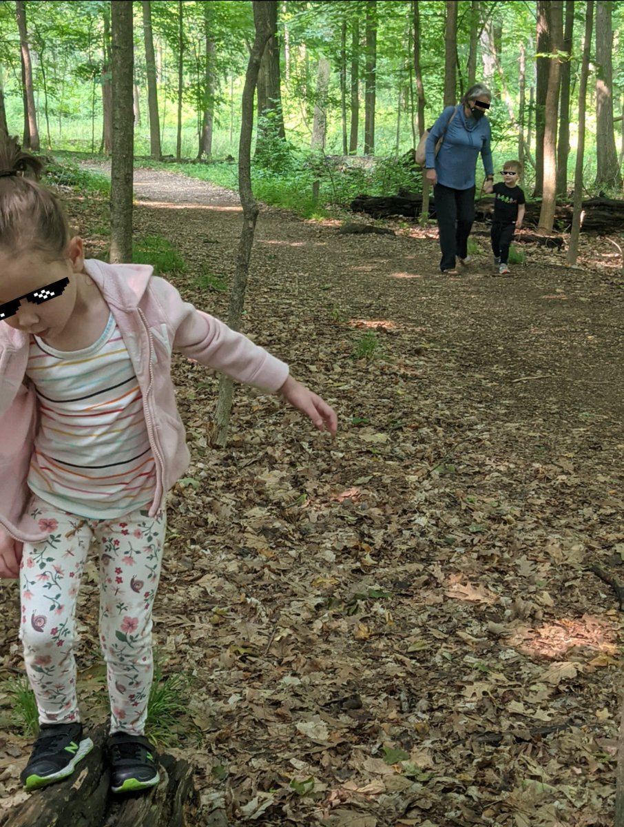 The government broke people.
3 years later, masking outside in the woods. 😵‍💫 😐