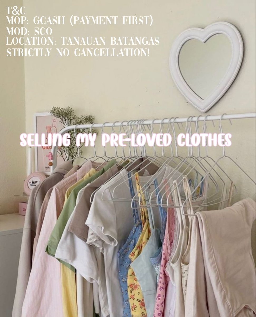 wts lfb ph 🎀

preloved pre loved clothes 🛍 

decluttering, some clothes is brand new / used once - thrice only ! 

– mop: gcash 
– mod: sco
– dop: payo or 3 days reservation

reply mine + code to claim!