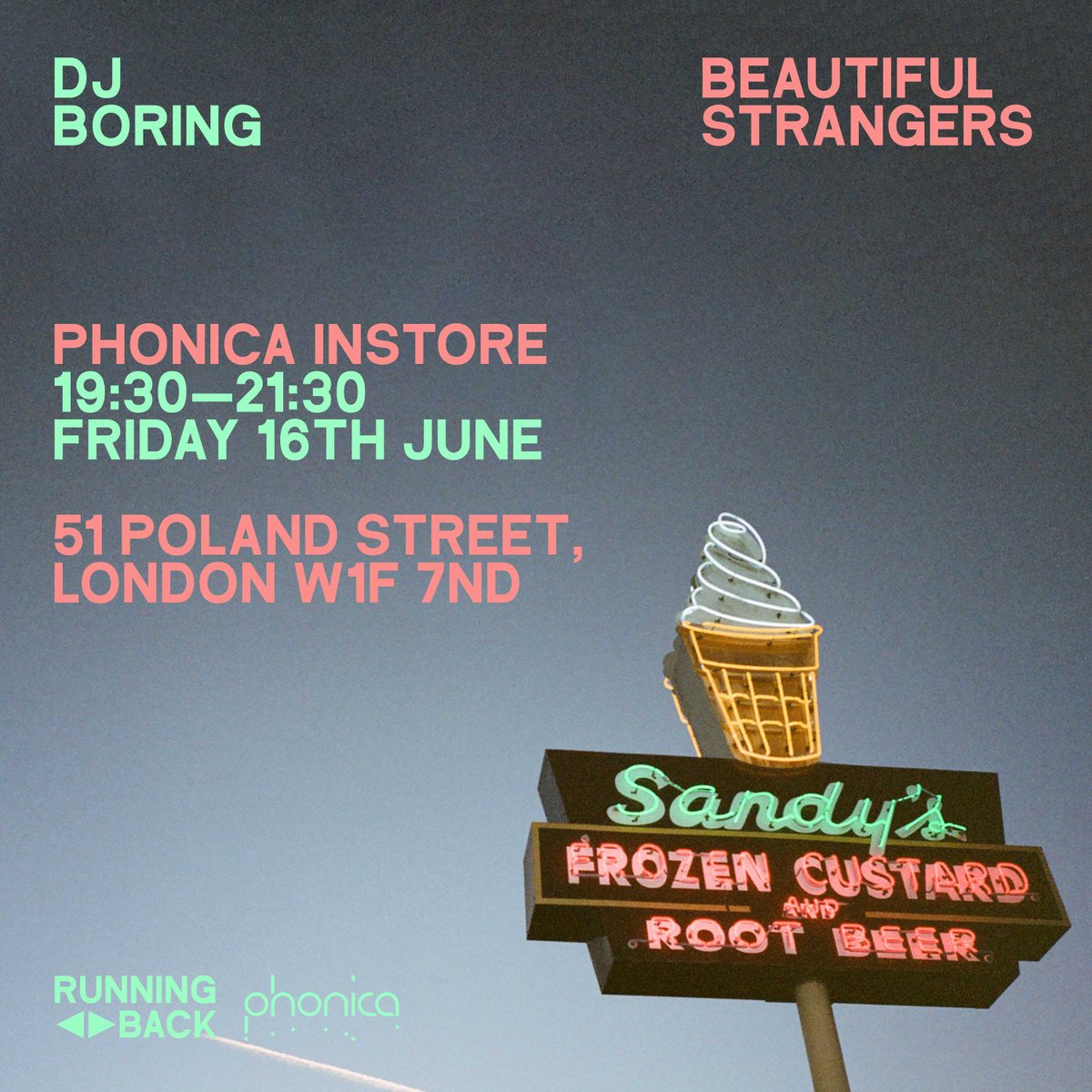 Whats everyone doing after work tomorrow? We're gonna head to this! Oh this? Just DJ BORING in Phonica for FREE! Doors: 7:30pm.