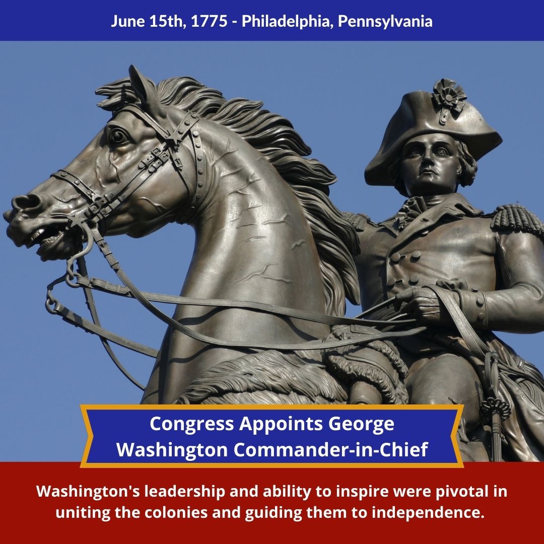 On this day in 1775, Congress appointed George Washington as Commander-in-Chief of the newly established Continental Army.

Pictured: Statue of George Washington at the Virginia State Capitol in Richmond, Virginia.

#ThisDayinHistory #AmericanRevolution #GeorgeWashington #History