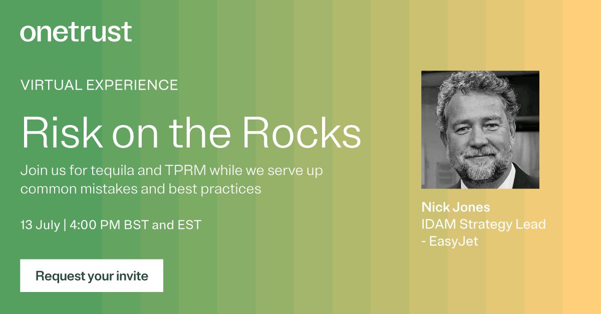 Join us for a unique experience where IT Risk Managers come together to discuss real-time challenges. This edition will be all about TPRM and features Nick Jones, IDAM Strategy Lead at EasyJet.

Request your invite here: lnkd.in/d42iuZMp

#ThirdPartyRiskManagement #TPRM #