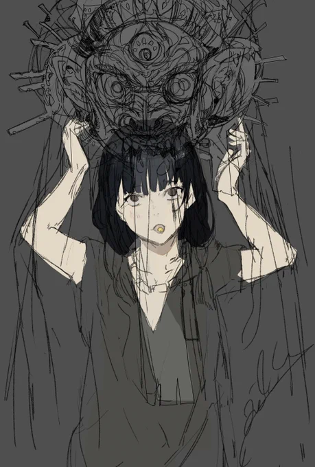 久しぶりに創作のらふ