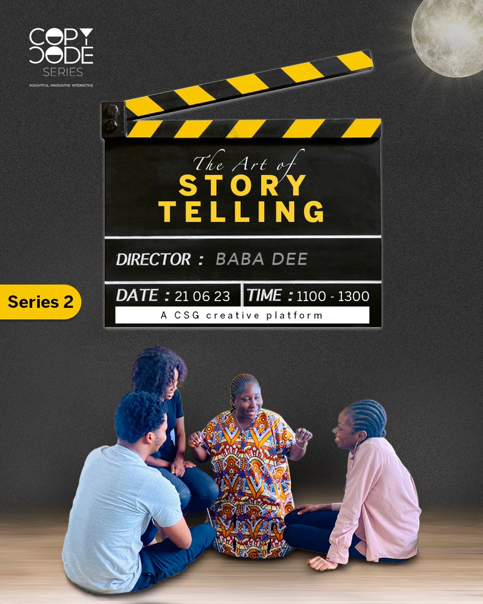 Join us to learn the #ArtOfStorytelling on CopyCodeSeries2 
From crafting authentic stories to engaging audiences emotionally, this will equip you with the tools to create impactful brand narratives. 
Click here to join bit.ly/442YpxE