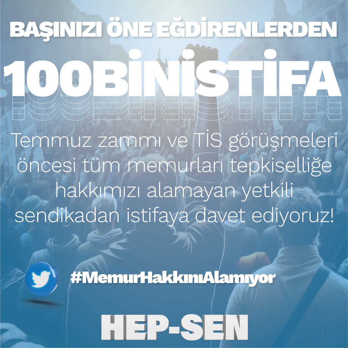 Devletin memuru devletin itibarıdır. İtibarını yerle bir eden, seni masada defalarca satandan şimdi hesap sorma vakti!
Yüzsüzlere karşı yüz bin istifa!#MemurHakkınıAlamıyor