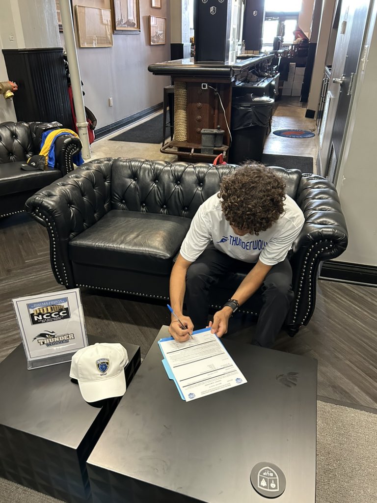 CoachOleski's tweet photo. Excited to sign another Local Talent for @NCThunderwolves Golf 2023-24.  Welcome to the Pack Eliel Rodriguez.

Eliel was a 2022 State HS Tournament player and will be competing in the prestigious @ijmgolf tournament in a couple weeks. 

Thanks to @BuffaloGolfSoc for hosting. https://t.co/sS68x07TJG