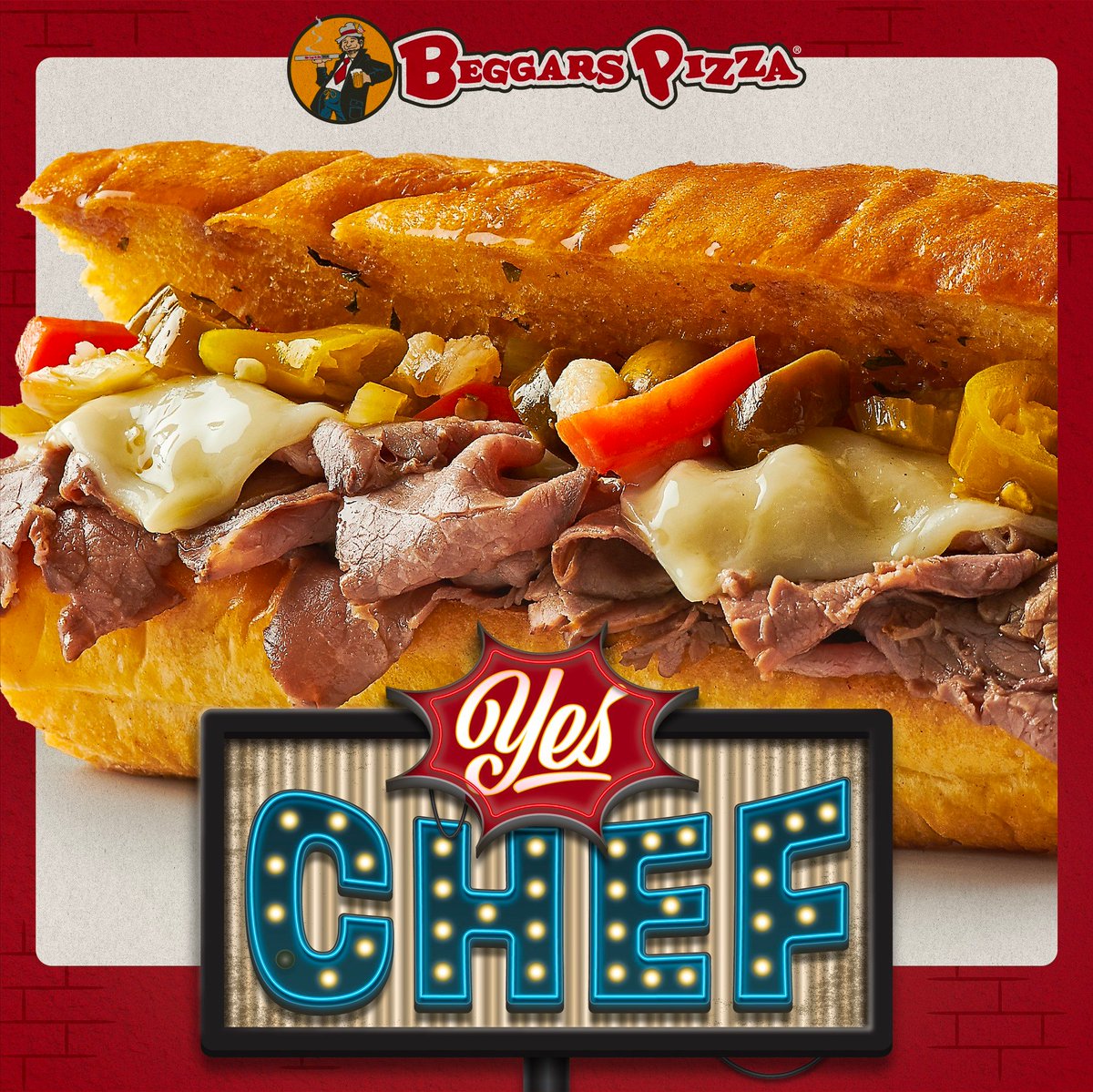 Does the return of a certain Chicago-based, kitchen comedy-drama have us craving some Italian beef? Yes, chef. Order any one of our Italian beef sandwiches—from the classic to The Godfather to The Big Cheese—in store, by phone, online, or on the Beggars Pizza app.