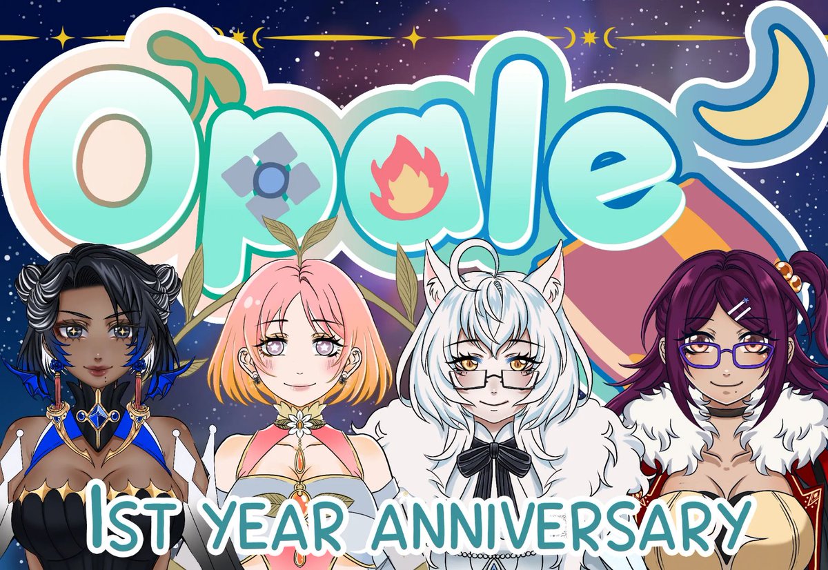 mikiikunVT's tweet photo. It's OPALE's 1st year anniversary this coming June 18...! We're still finalizing details, but I'll try to whip something up as well~ 🥔🌱🌙🔥

Even though we don't do collabs very often, know that I love these girls to bits and I wouldn't change them for the world. ✨

#PHVtuber https://t.co/3wyELLEcO8