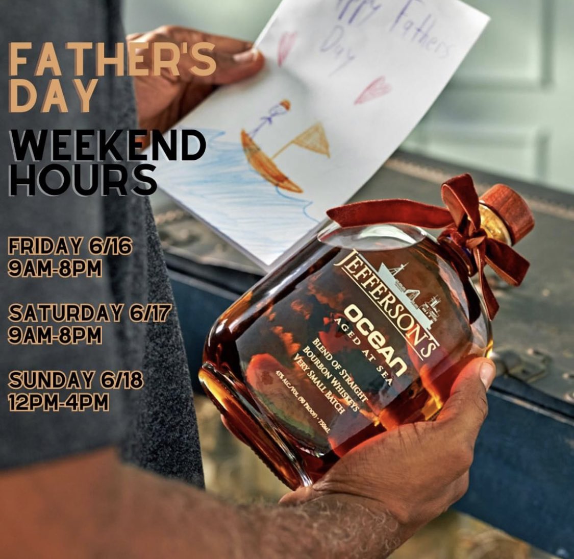 CDLiquor's tweet photo. Stock up on cool gifts for dad this weekend! #ChiliLiquor #JeffersonsBourbon #FathersDay https://t.co/VtV0UNyDX4