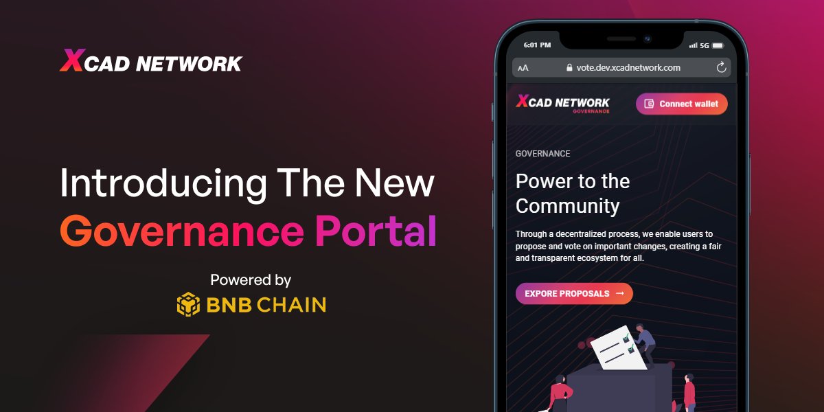 XcademyOfficial's tweet photo. Today we are pleased to release our Governance Portal on #BNB Chain

Governance is set to play a key part in governing both the Fan Token &amp; Play Area as we work towards making XCAD more decentralised

Keep an eye out for the first proposal

Check it out: https://t.co/kNZGBISGXz https://t.co/sYfjHzjL0b