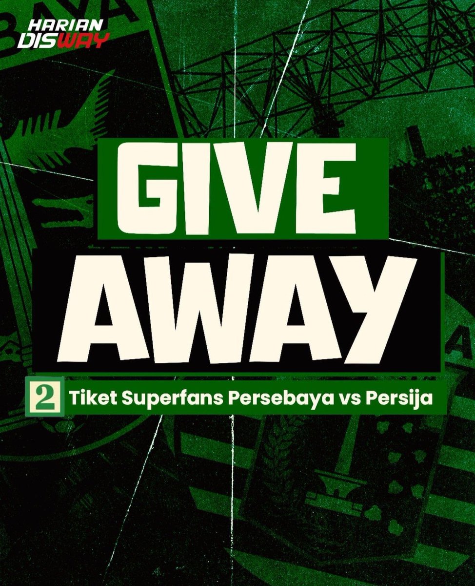 𝐆𝐢𝐯𝐞𝐚𝐰𝐚𝐲!
Minway punya 2 tiket pertandingan Persebaya 96th Anniversary Game. #Persebaya vs #Persija, Minggu, 18 Juni 2023 di GBT. 

Follow, retweet &amp; komen harapanmu untuk Persebaya!

Pengumuman pemenang: Sabtu, 17 Juni 2023, pukul 15 WIB. 

Ramaikan, yuk!

#HarianDisway