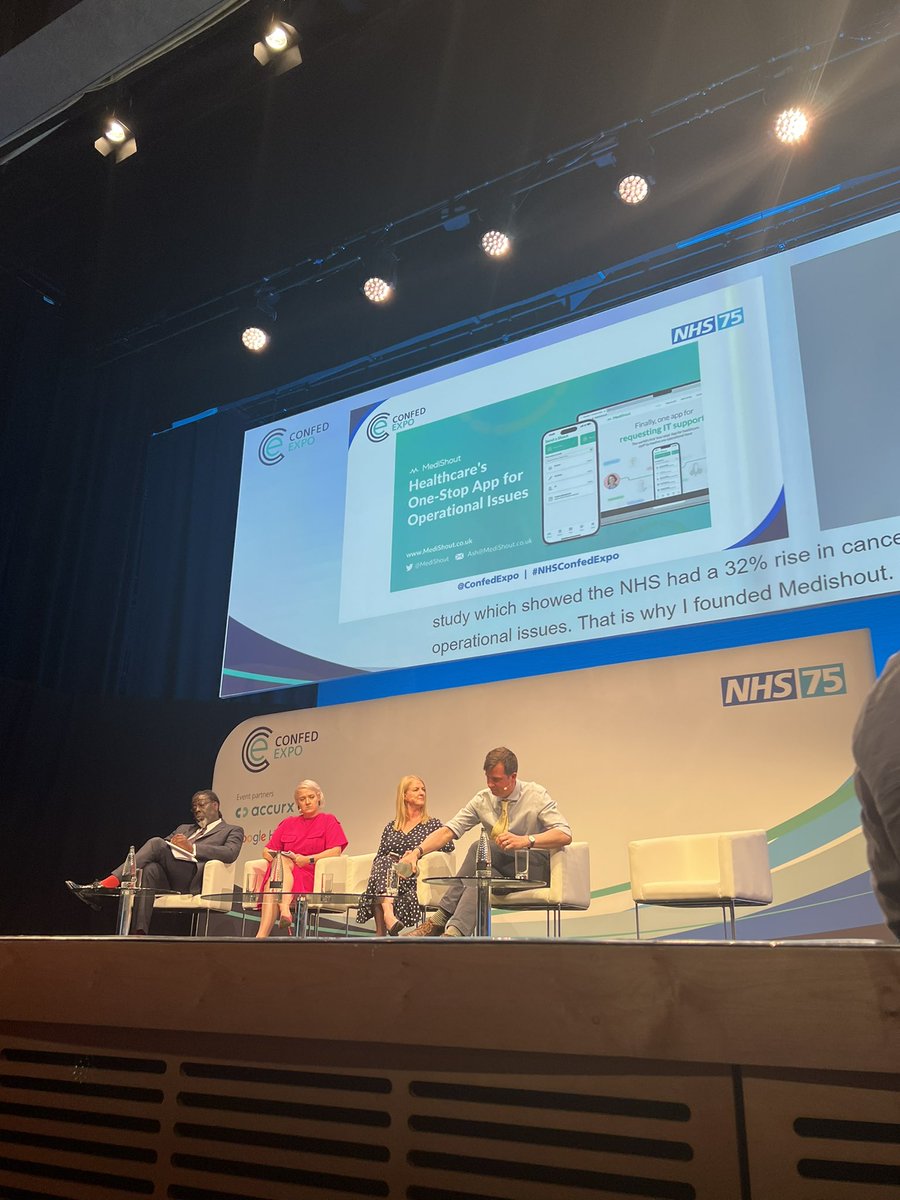 MediShout's tweet photo. @CEmWilliams @NHS_CEP @Voa1234 @Henry_BlackNHS @DrTonyYoung @TympaHealth @cardmedic @ConfedExpo It was a great session with amazing stories and challenging questions! Your outfit took centre stage 😉 https://t.co/VG0YGUujht