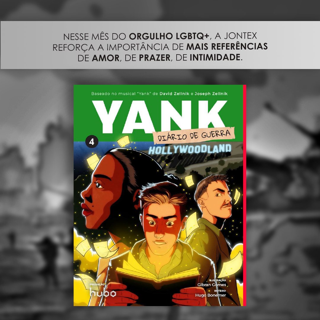Por mais referências de amor, de prazer, de intimidade. 🔥 “Yank! Diários de Guerra” conta a história de soldados que se apaixonam durante a 2ª Guerra Mundial. Um patrocínio Jontex, no mês do Orgulho LGBTQ+. 🌈

#RefsdeAmor #OprazerDeTodasIntimidades #JuntosJontex