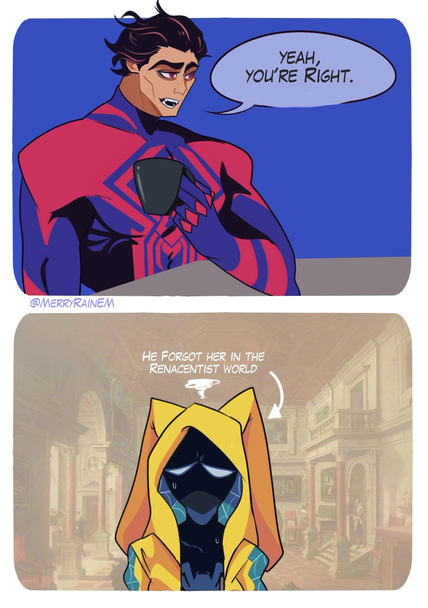 'Si lo olvidaste no debe de ser importante'❤️💙💛

Hahahaha Asi no se cuida a los discipulos 🕸️🕷️ Le valio al Miguel xD 

#SpiderVerse  #SpiderMan2099  #SpiderVerso #spidersona #SpiderVerseID #Spiderman  #Spiderbunny #SpiderManAcrossTheSpiderVerse  #MiguelOHara  #PeterBParker