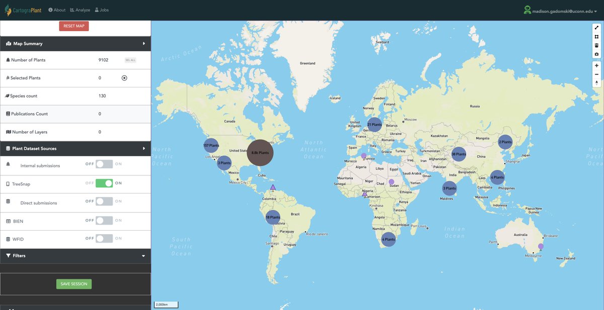 Find specific populations of #trees and filter by Plant Dataset Sources, including submissions through the #citizenscience mobile app <a href="/Treesnapapp/">TreeSnap</a>!